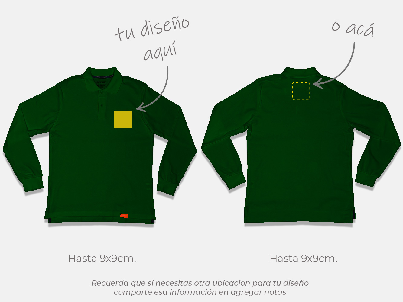 Polera pique personalizada manga larga colores 8