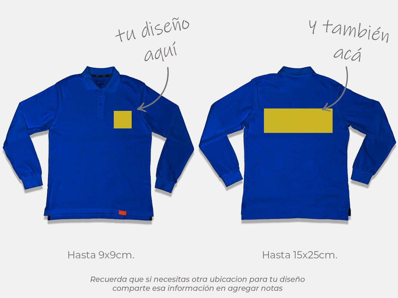 Polera pique personalizada manga larga colores 6