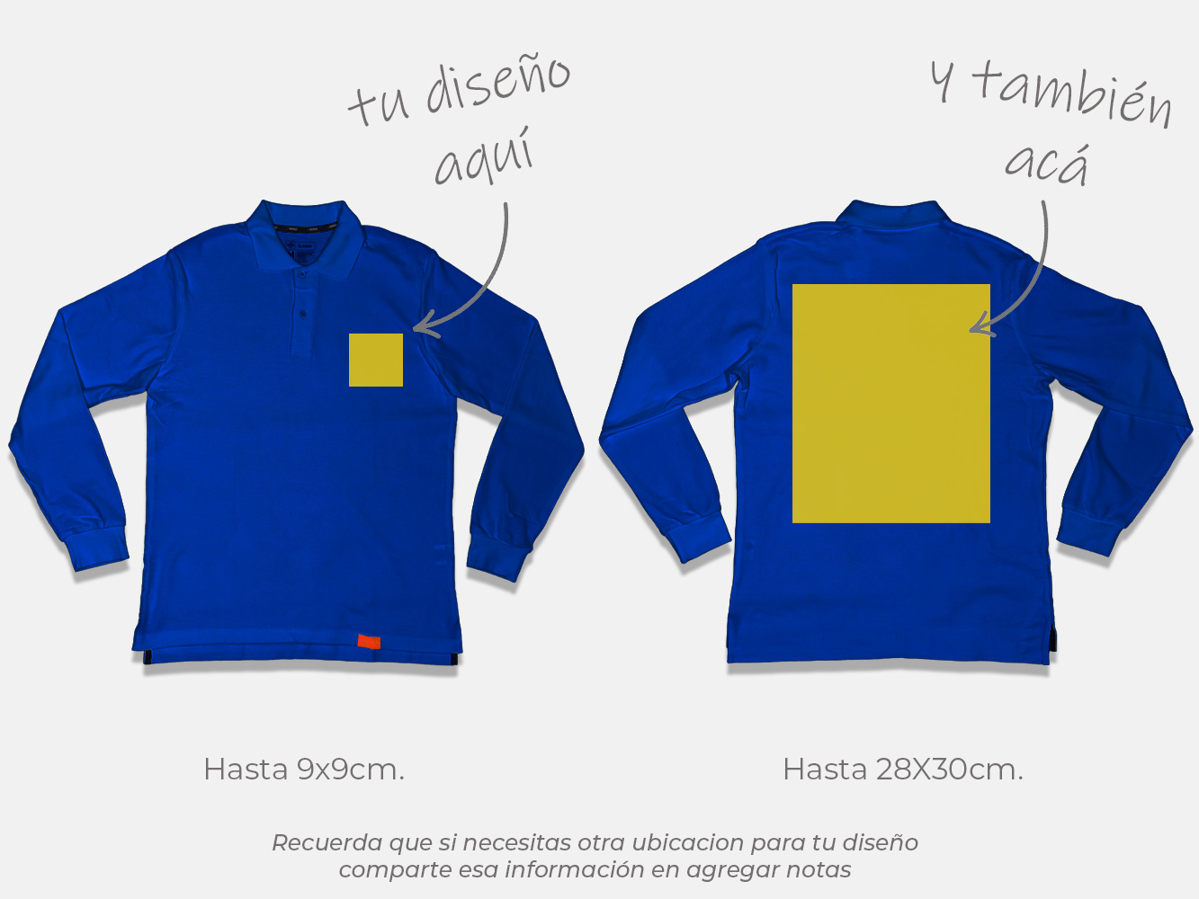 Polera pique personalizada manga larga colores 7