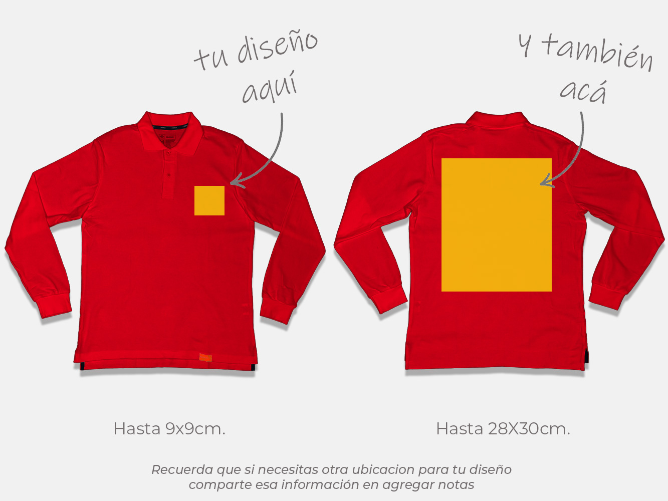 Polera pique personalizada manga larga colores 13