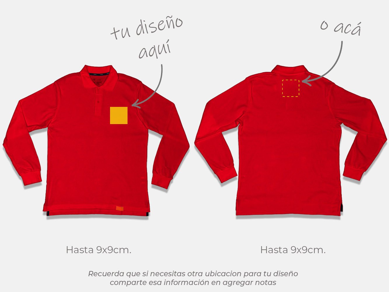 Polera pique personalizada manga larga colores 11