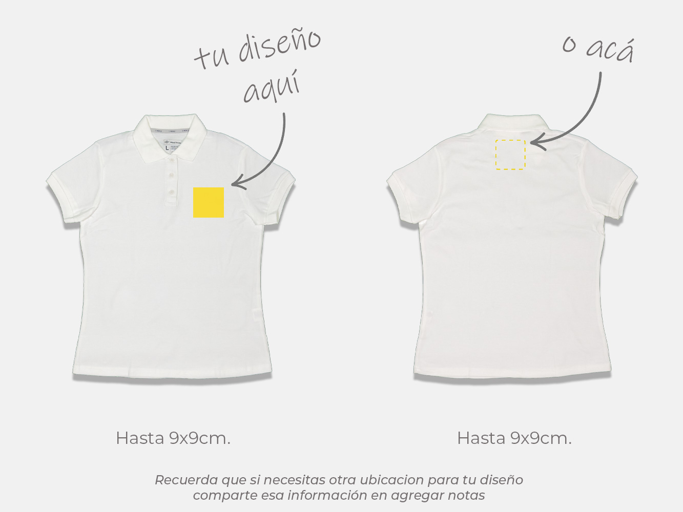 Polera pique pesonalizada mujer 2