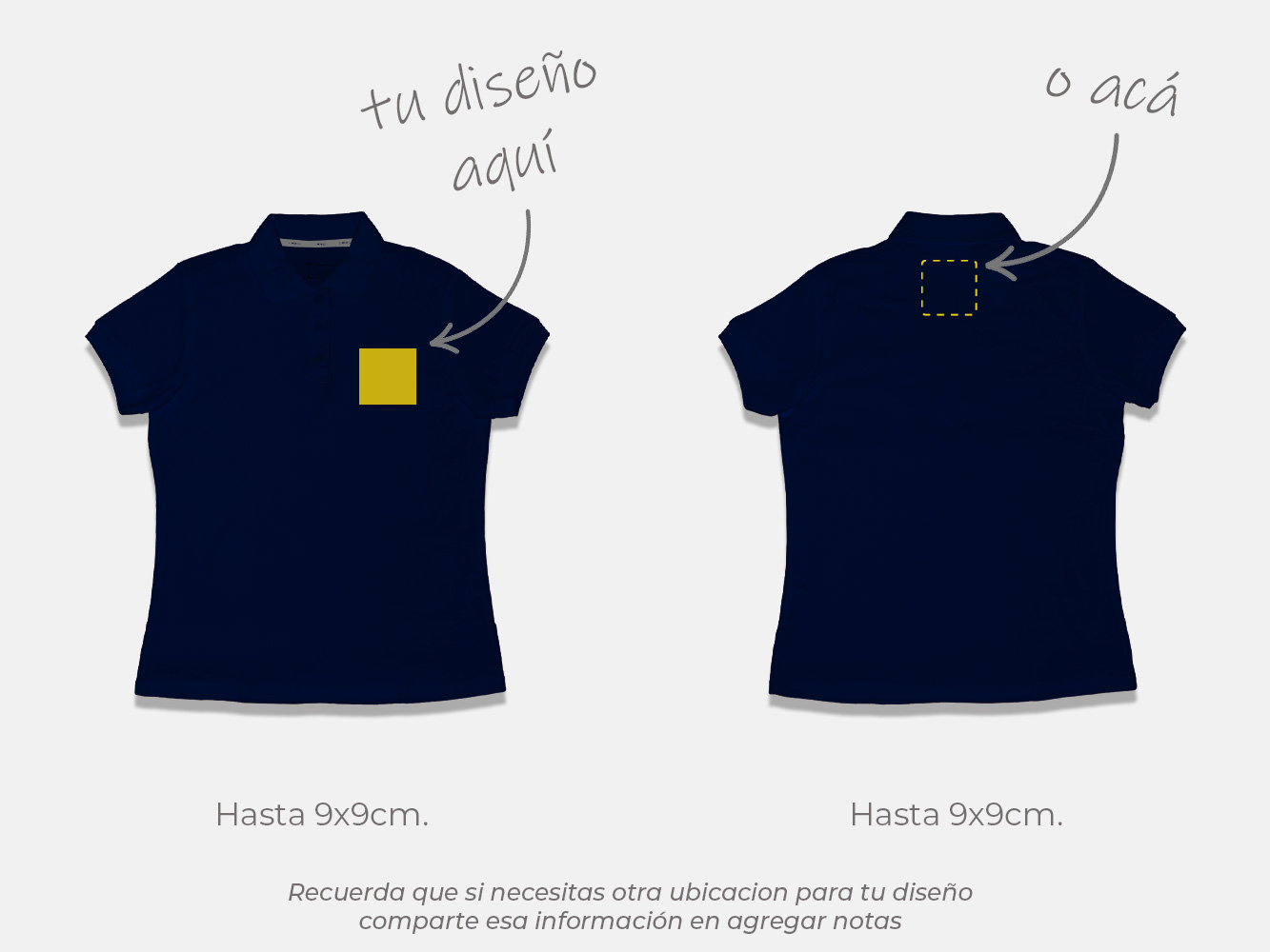 Polera pique personalizada mujer colores 5