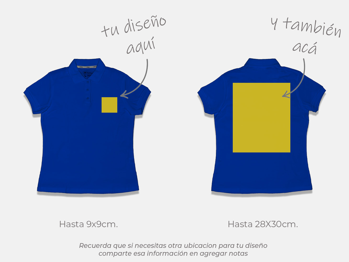 Polera pique personalizada mujer colores 10