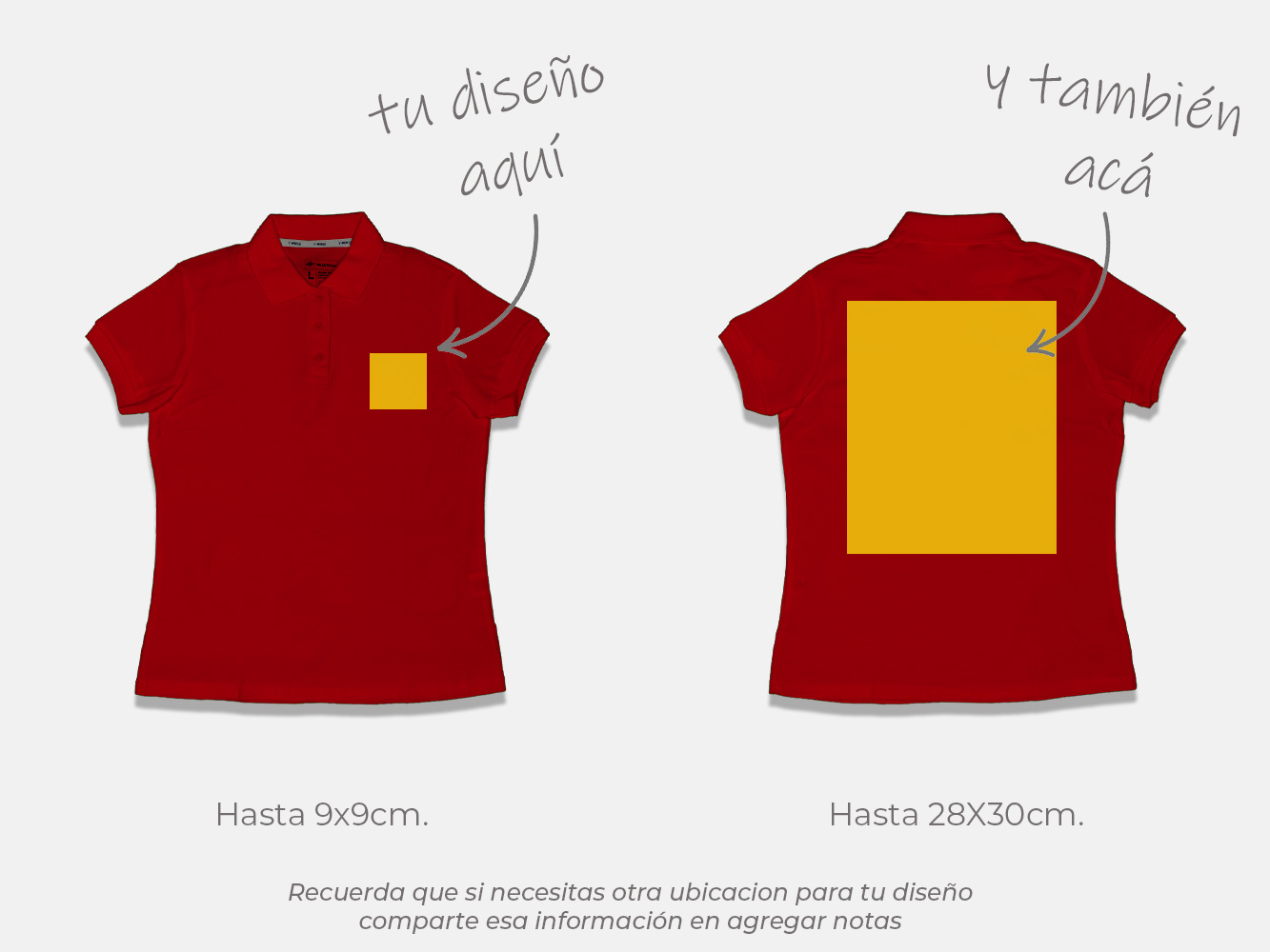 Polera pique personalizada mujer colores 13