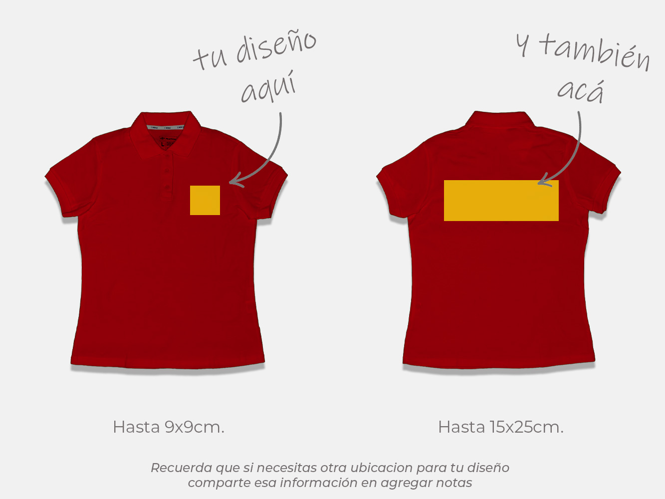 Polera pique personalizada mujer colores 12