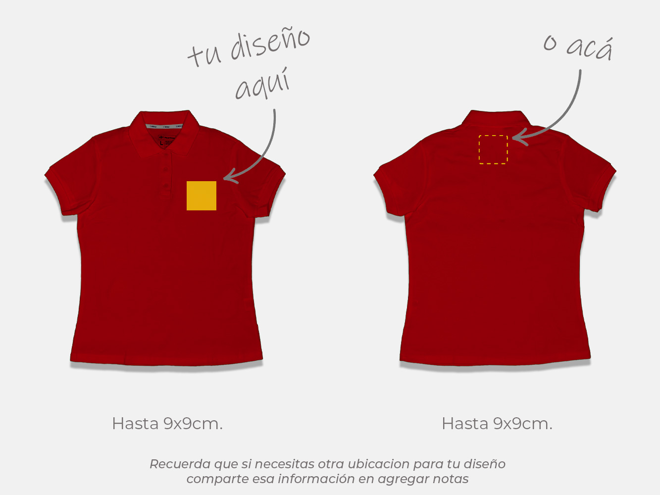 Polera pique personalizada mujer colores 11