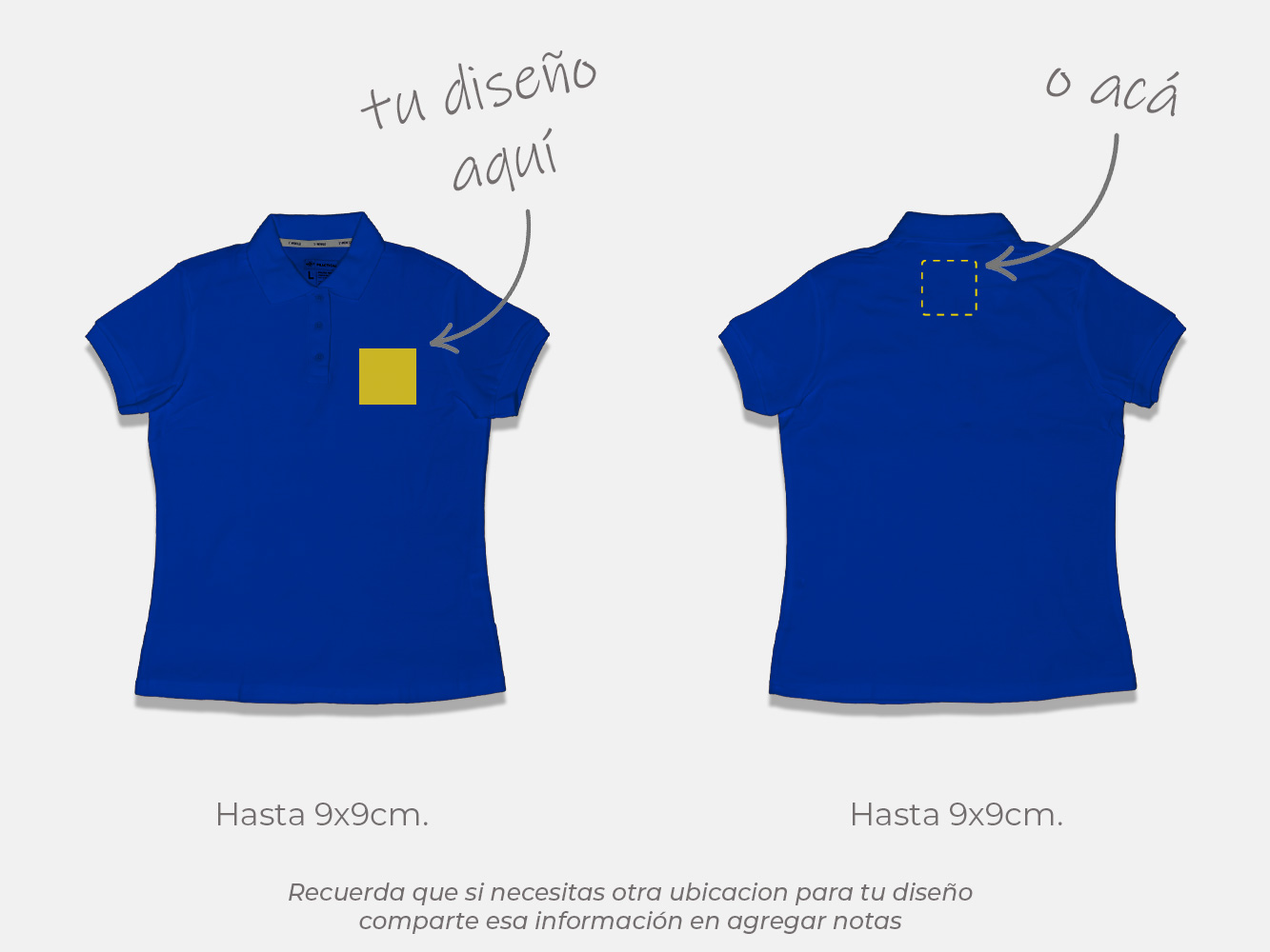 Polera pique personalizada mujer colores 8