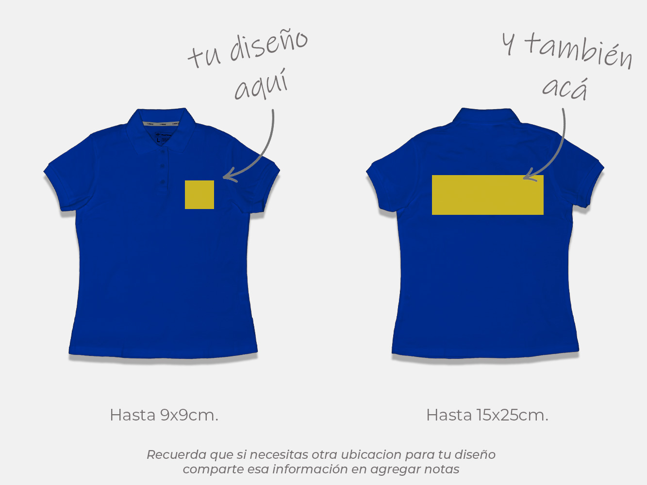 Polera pique personalizada mujer colores 9