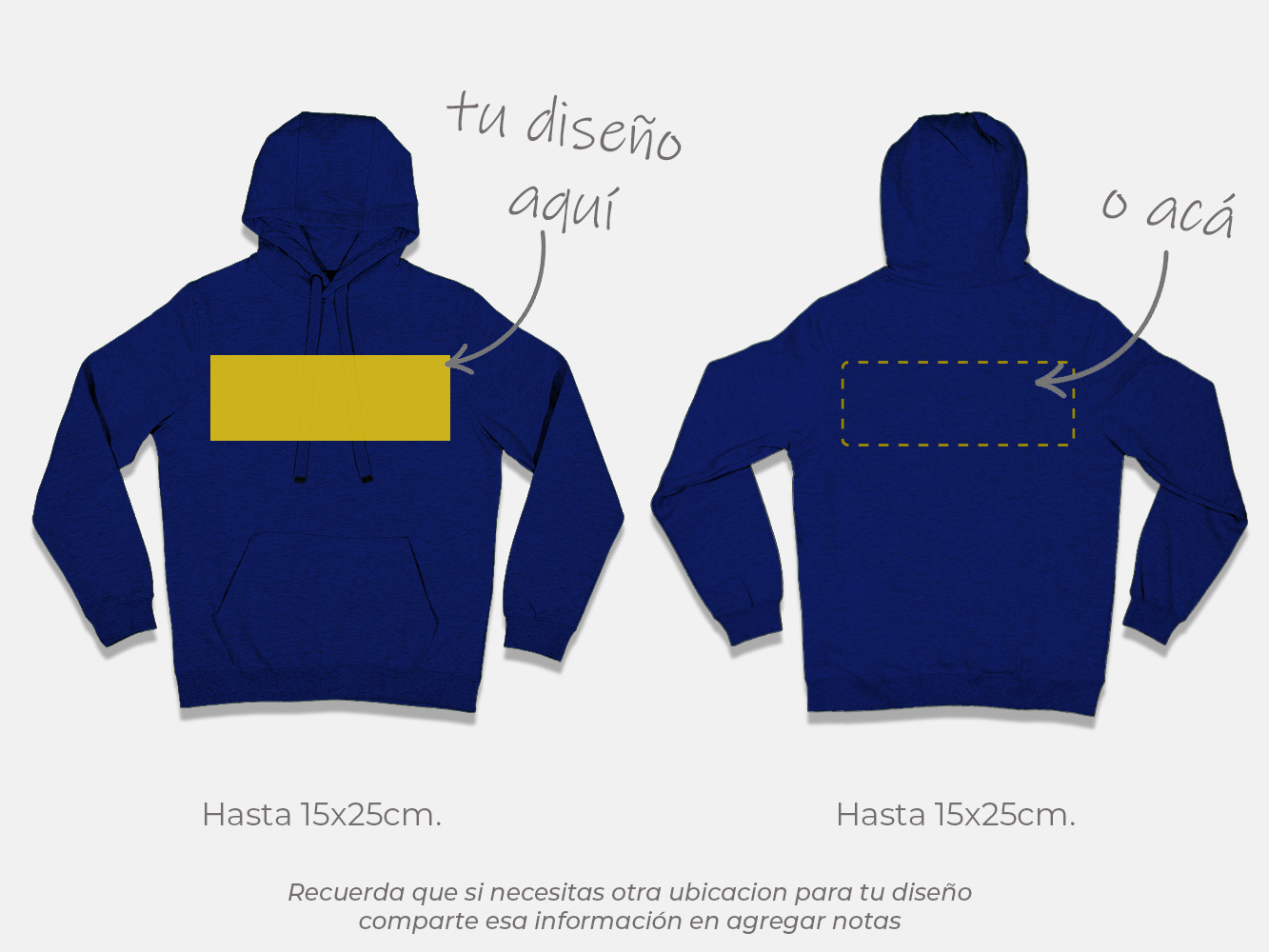 Polerón canguro personalizado colores 3