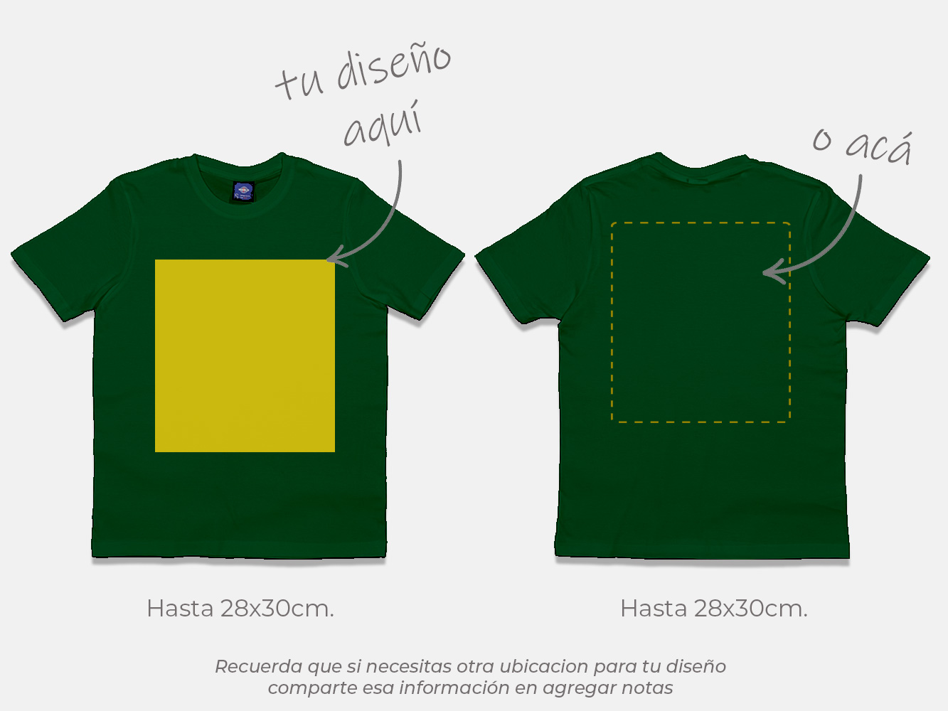 Polera standard personalizada colores 170 g/m² 22