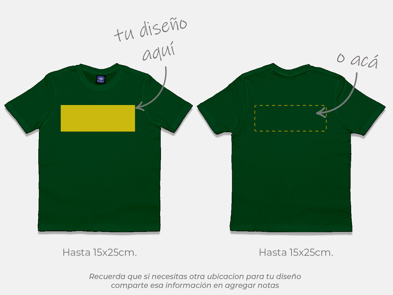 Polera standard personalizada colores 170 g/m² 21