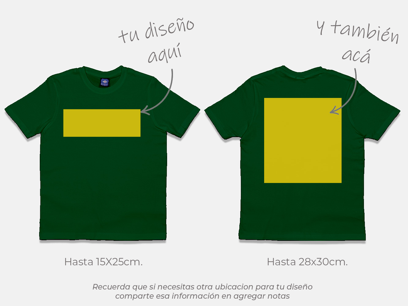Polera standard personalizada colores 170 g/m² 25