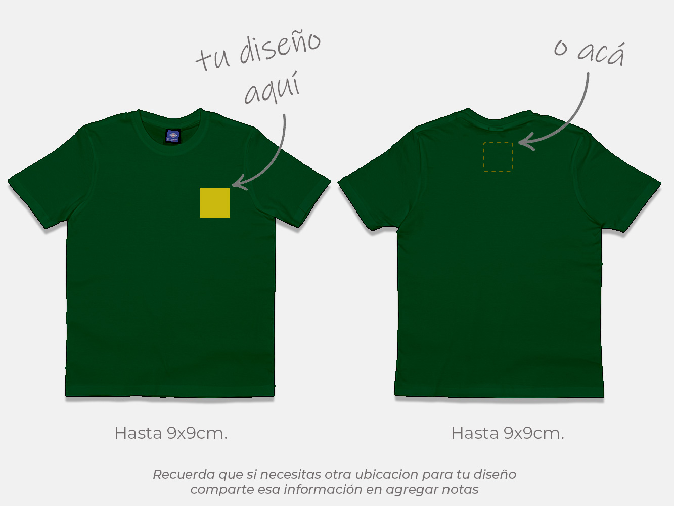 Polera standard personalizada colores 170 g/m² 20