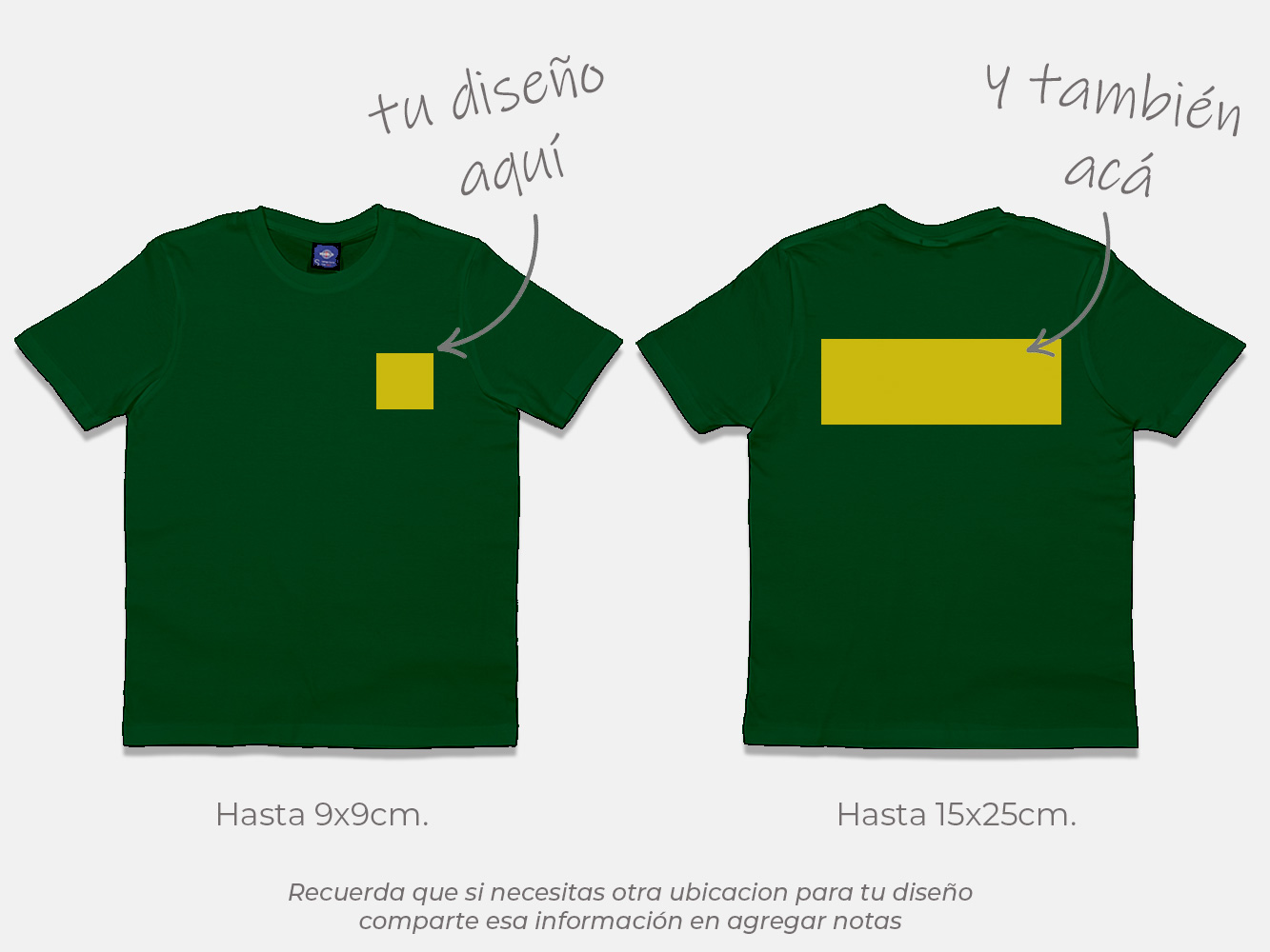 Polera standard personalizada colores 170 g/m² 23