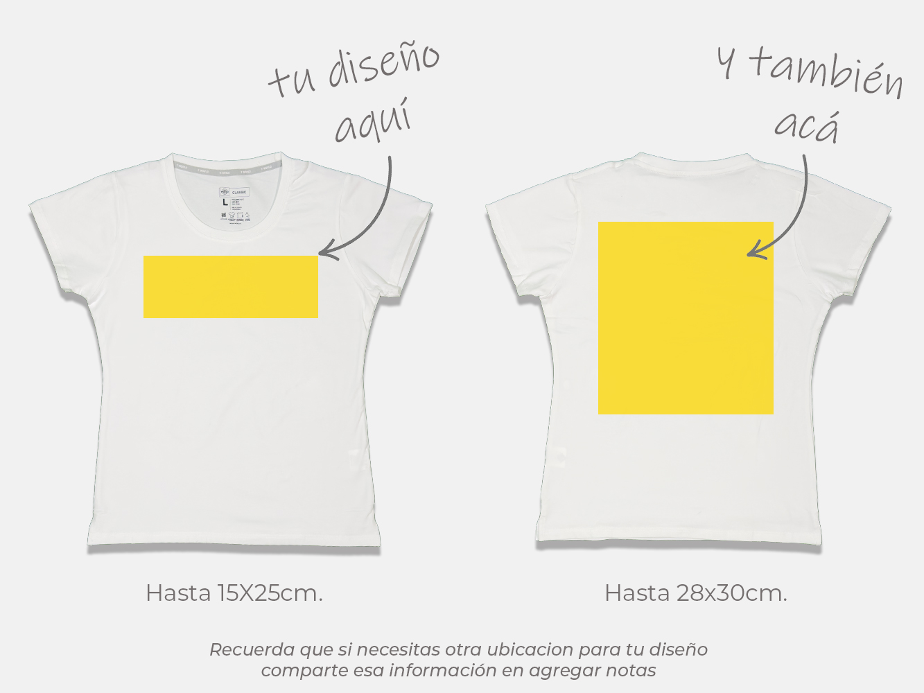 Polera standard personalizada mujer 7