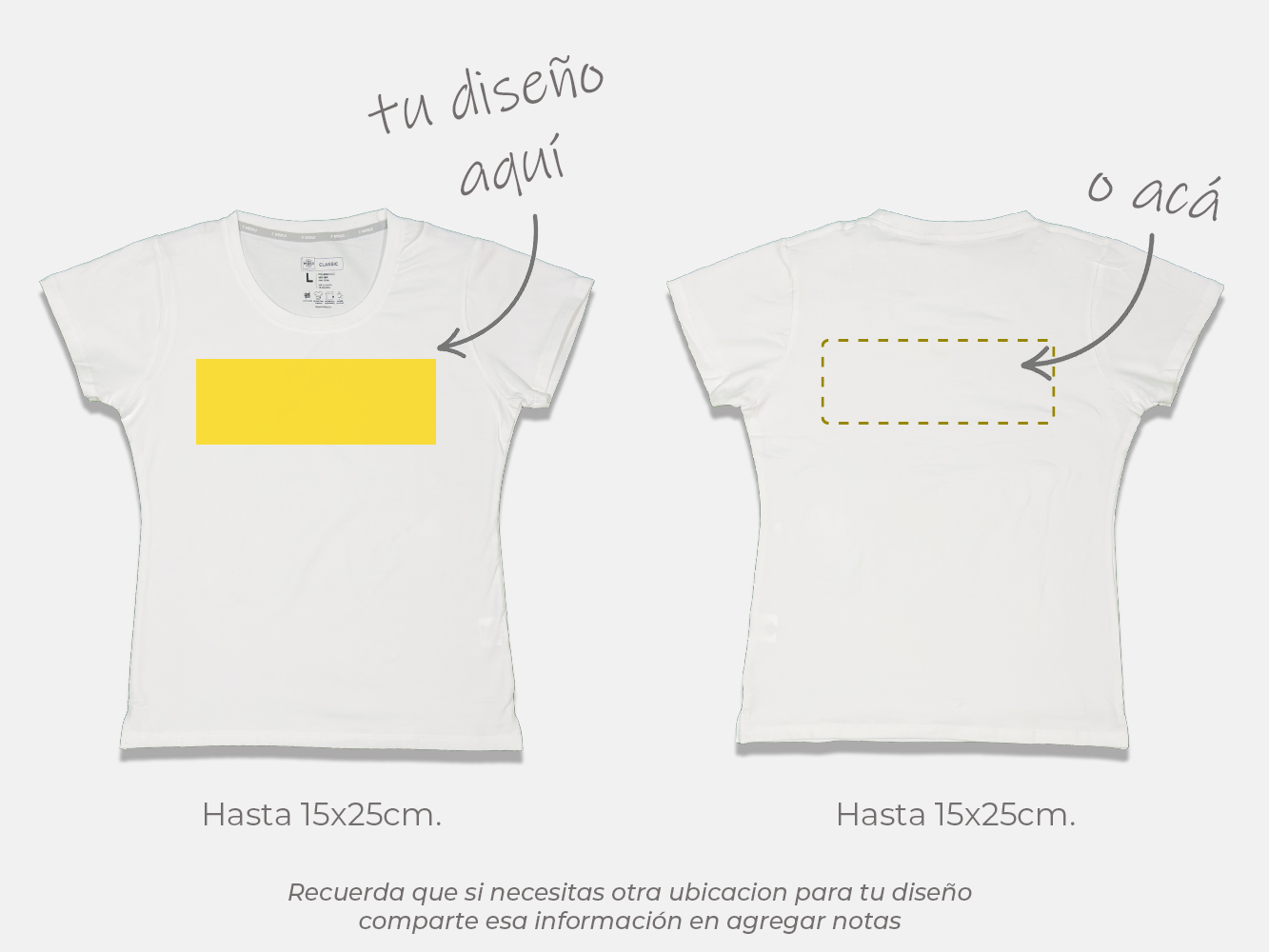 Polera standard personalizada mujer 3