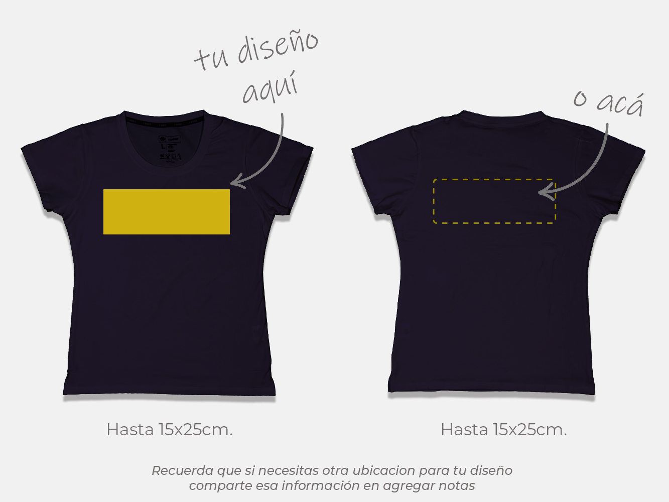 Polera standard personalizada mujer 15