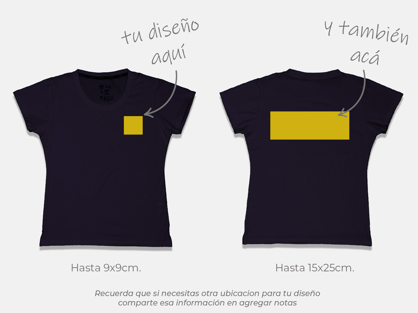 Polera standard personalizada mujer 17