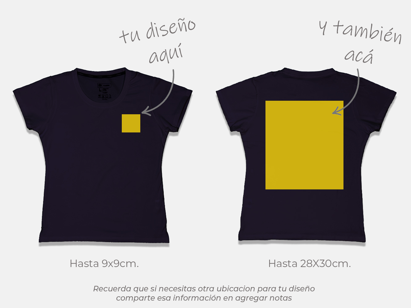 Polera standard personalizada mujer 18