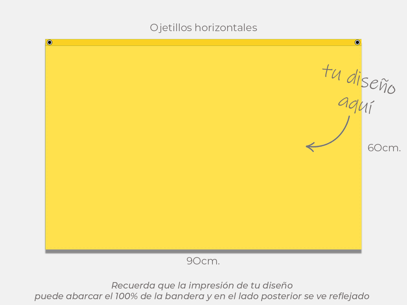 Bandera Personalizada 90×60 cm 3