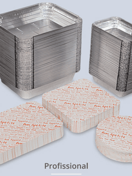 Tampas para Embalagens de Alumínio Quadradas - Pack de 100