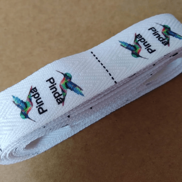500 Etiquetas de 2x6 cms costura personalizadas, para ropa, nombres, logotipo o texto en cinta espiga 2