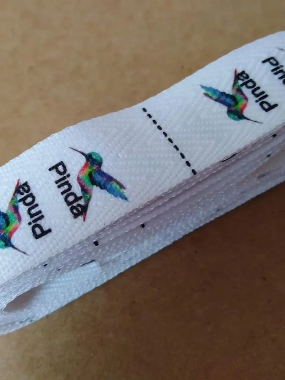 500 Etiquetas de 2x6 cms costura personalizadas, para ropa, nombres, logotipo o texto en cinta espiga 2
