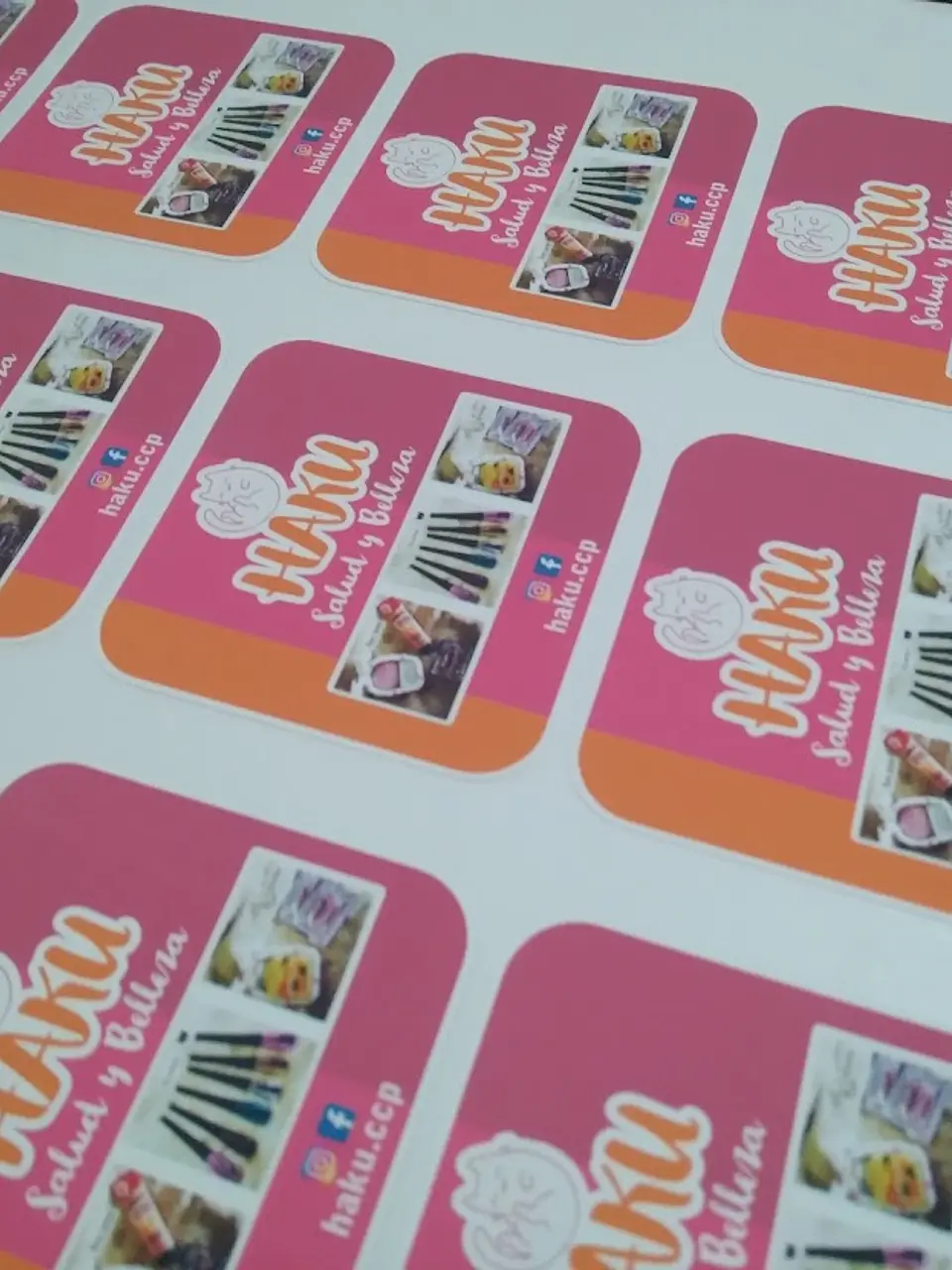 Pack 300 Stickers Vinilo Troquelados Personalizados 5x5 cms 2
