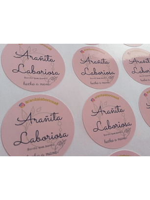 100 Stickers 3,5x3,5 cms personalizados 