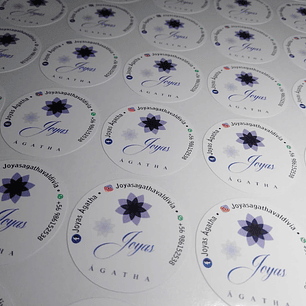 100 Stickers 3,5x3,5 cms personalizados 