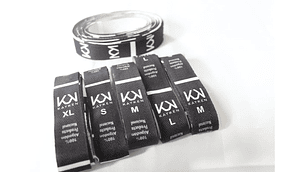 100 Etiquetas Espiga de 2 cms, con tallas surtidas