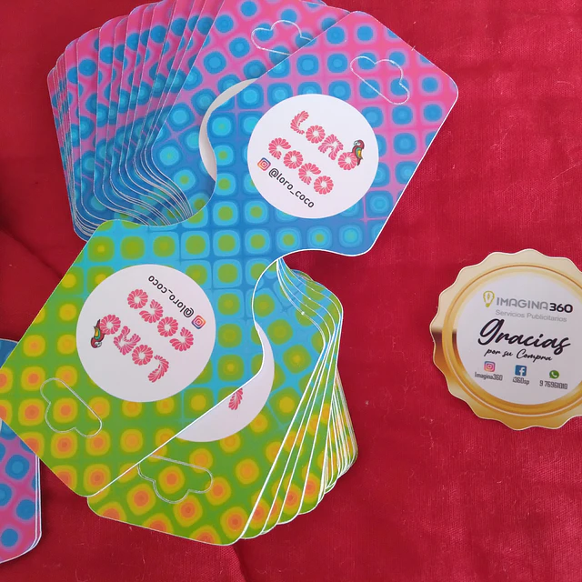 Pack 100 Hang Tags Mariposa Personalizados 1