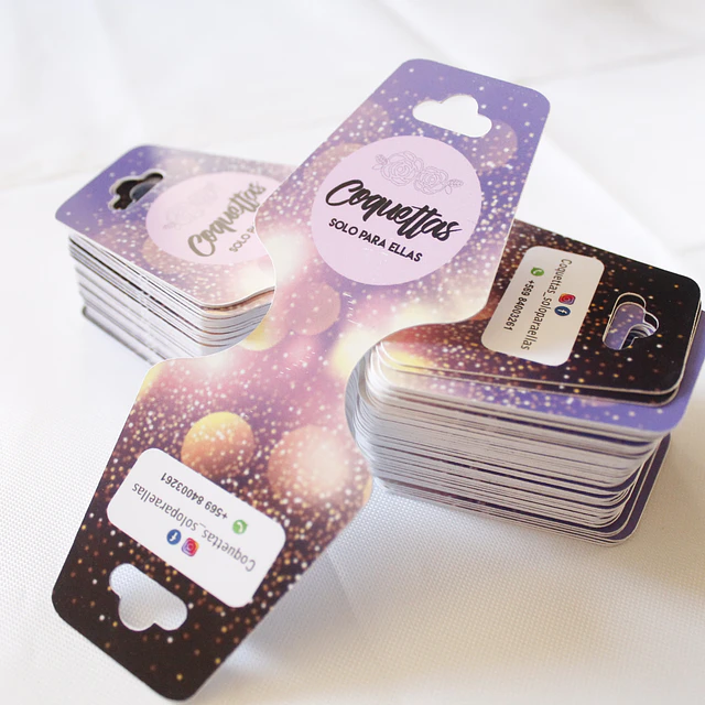 Pack 100 Hang Tags Mariposa Personalizados 8