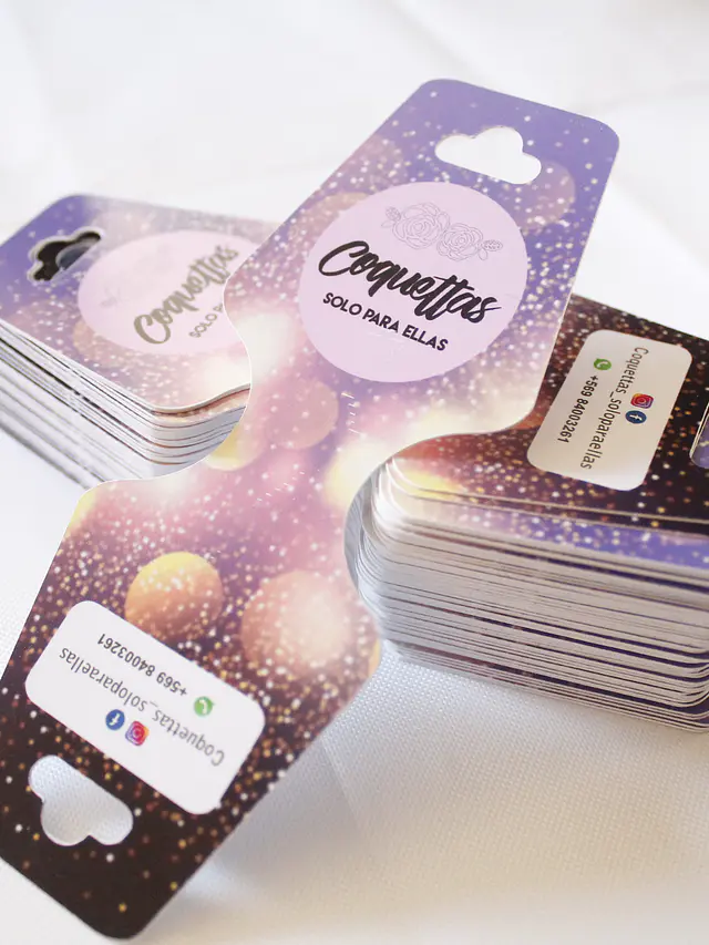 Pack 100 Hang Tags Mariposa Personalizados 8