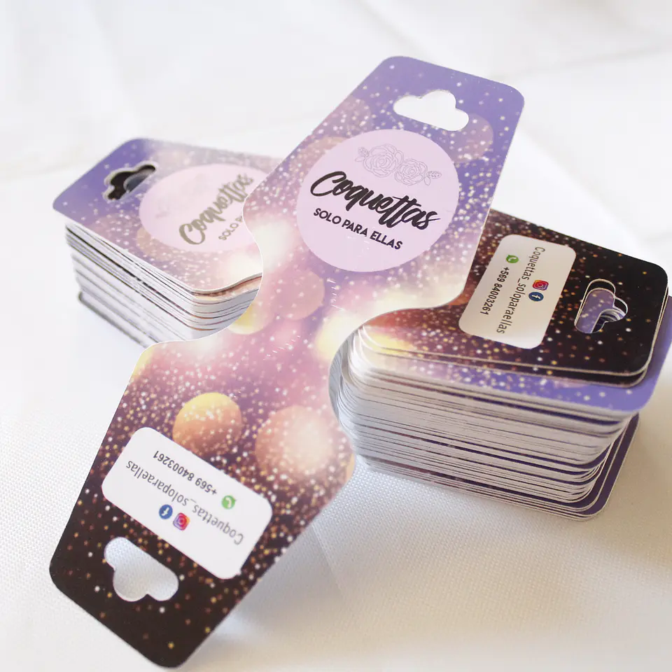 Pack 100 Hang Tags Mariposa Personalizados 8