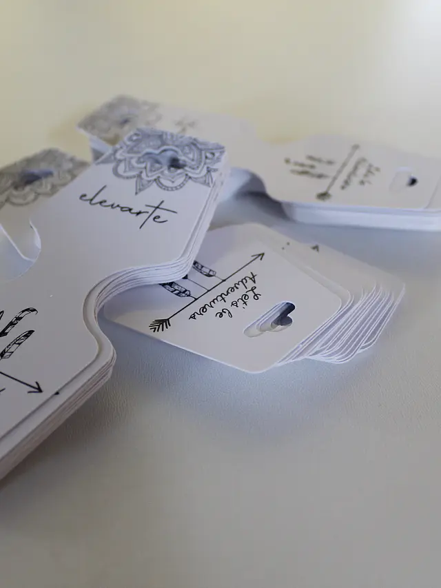 Pack 100 Hang Tags Mariposa Personalizados 10