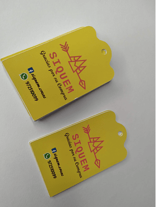 Pack 100 Hang tags mini para accesorios