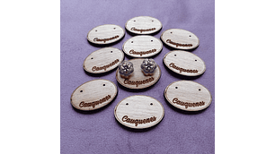 100 Porta aros de madera con nombre de localidad