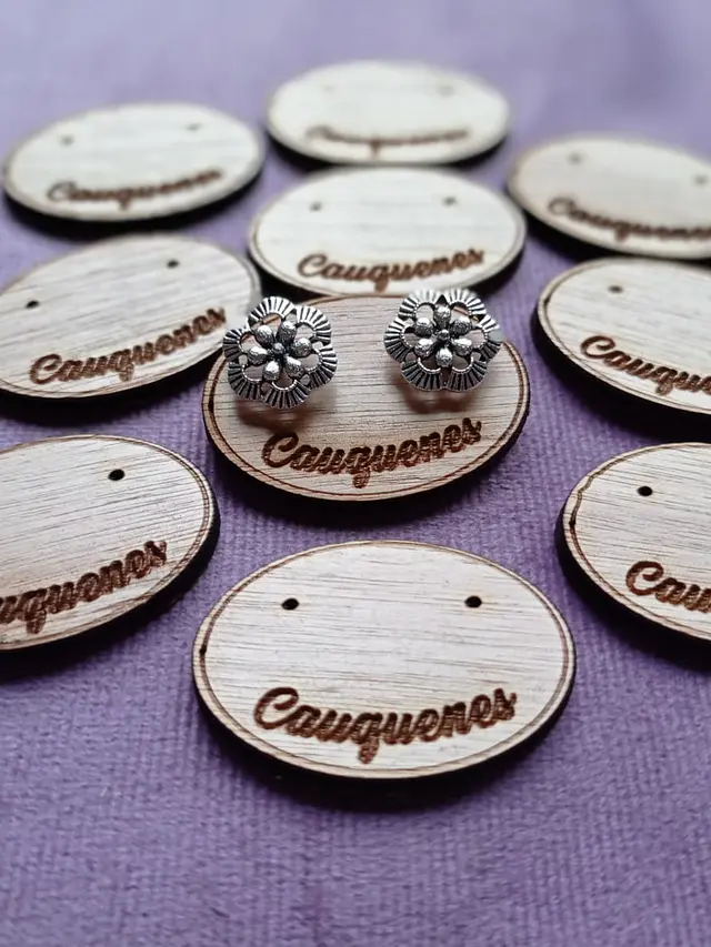 Pack 100 Porta aros de madera 4x3 cms, con nombre de localidad  2