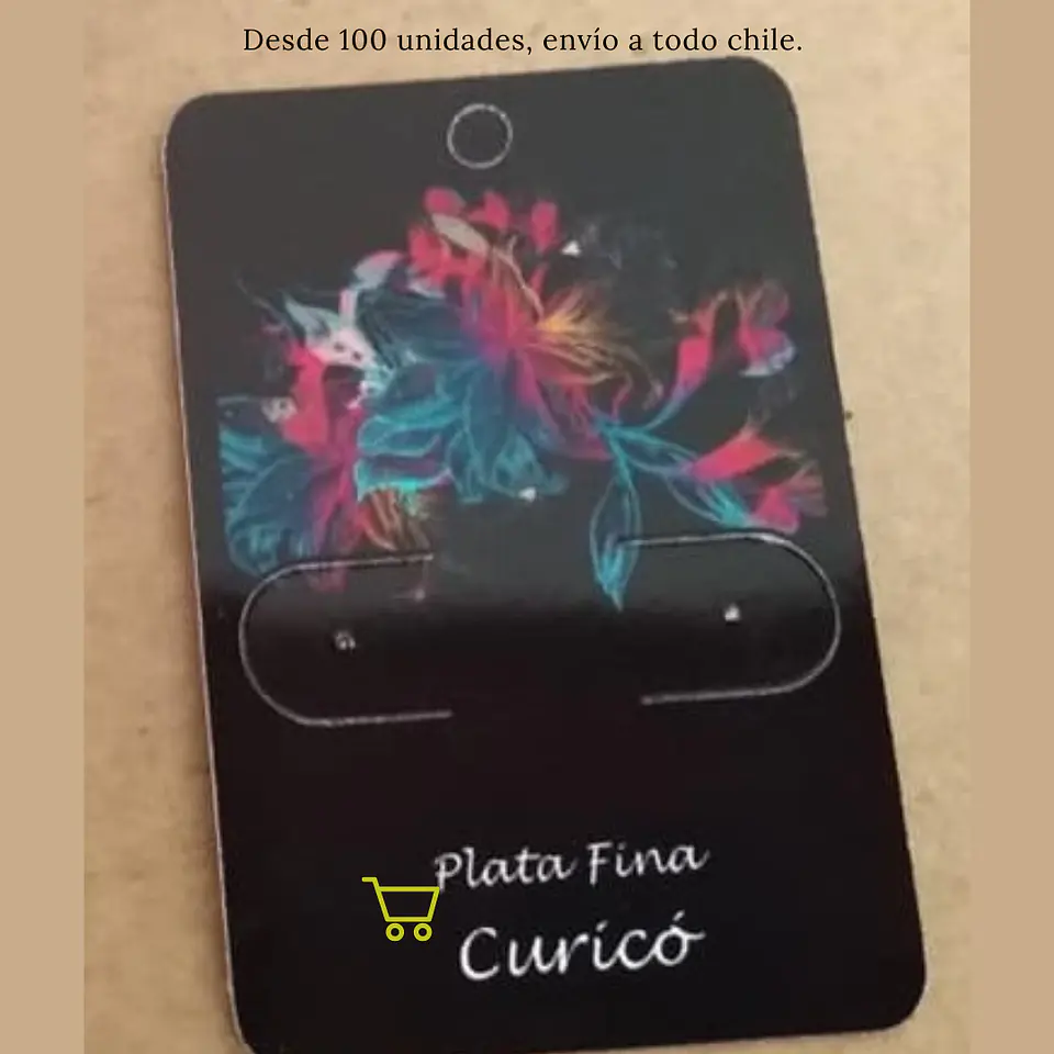 Hang tags porta aros con aleta y perforación  2