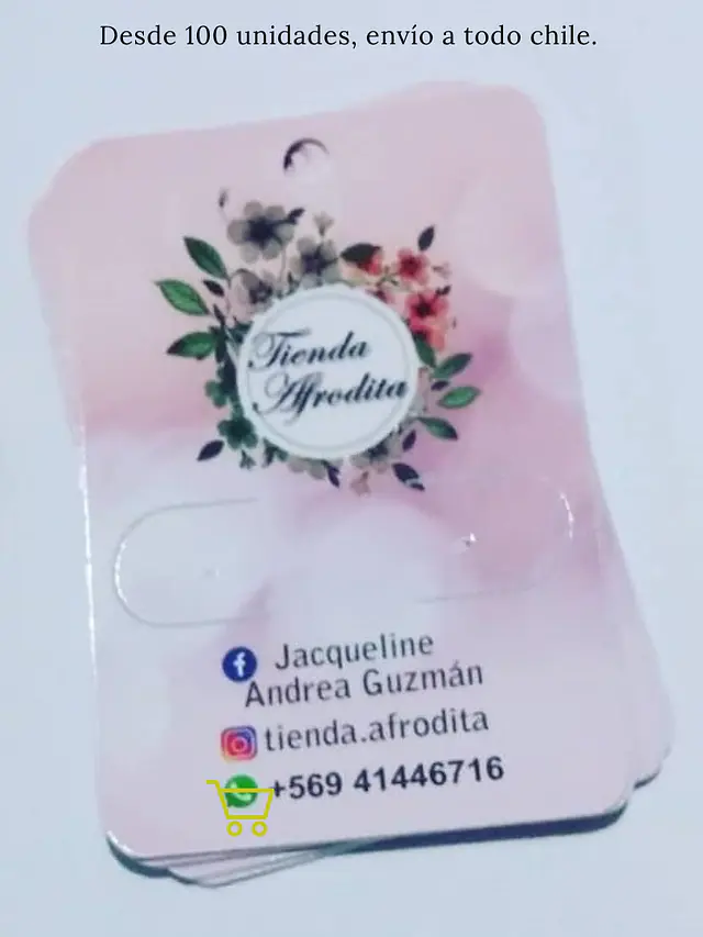 Hang tags porta aros con aleta y perforación  4
