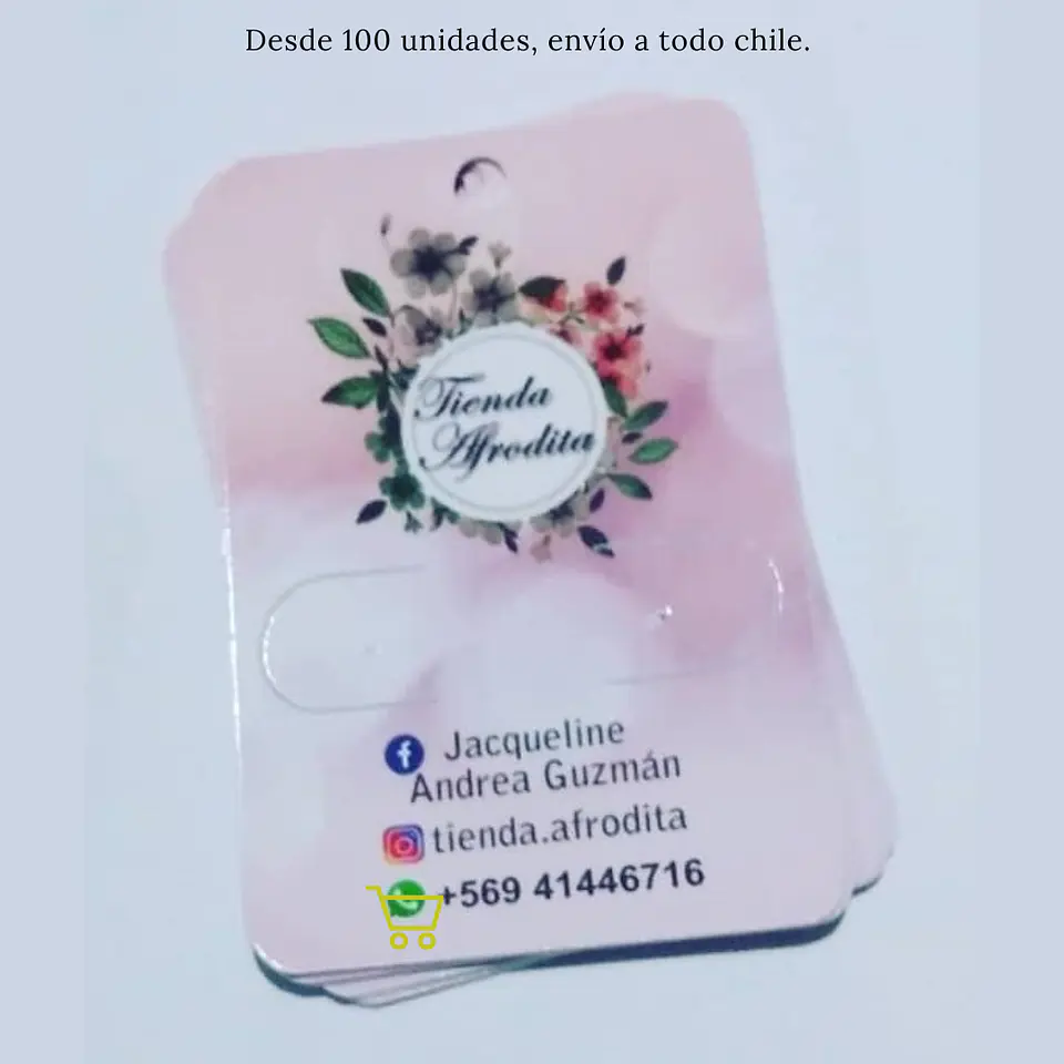 Hang tags porta aros con aleta y perforación  4