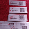100 Etiquetas Satín 2,5x7 Cms fondo blanco, cortadas y selladas
