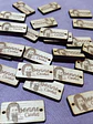 Pack  Etiquetas 4x2 cms de madera Grabado laser - Miniatura 1