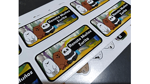 Pack stickers escolares personalizadas