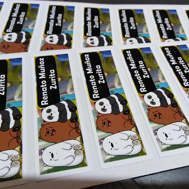 Etiquetas  Escolares Personalizadas adhesivas – Diseño Único 3