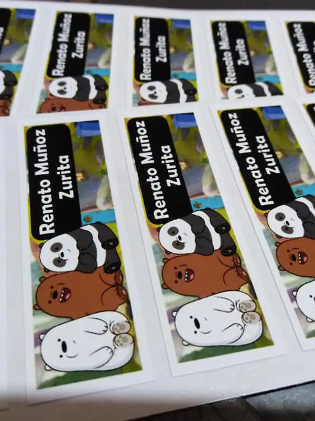 Etiquetas  Escolares Personalizadas adhesivas – Diseño Único 3