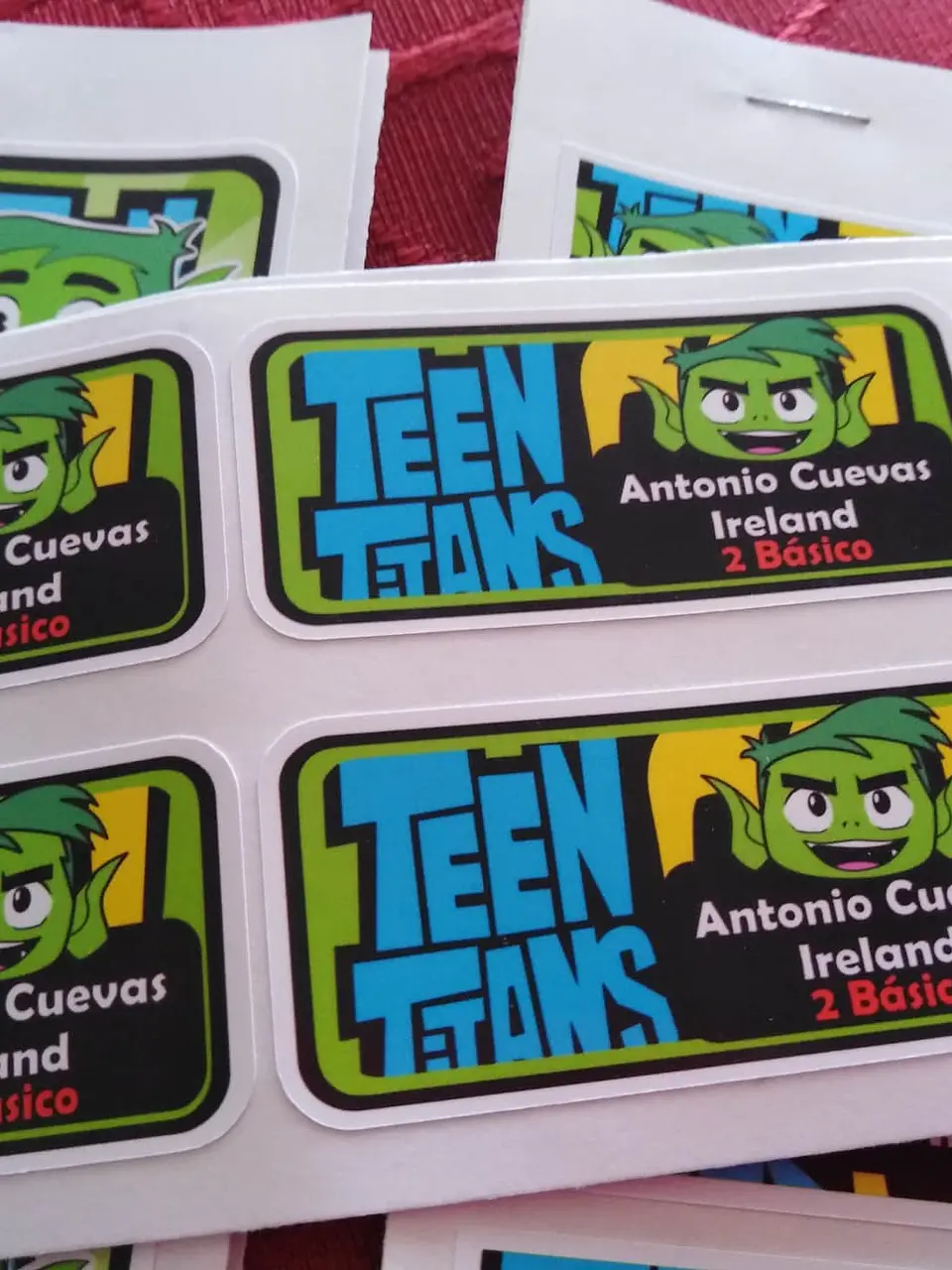 Etiquetas  Escolares Personalizadas adhesivas – Diseño Único 8