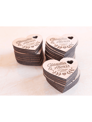 Imanes en madera personalizados